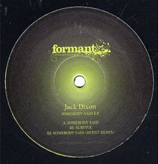 Jack Dixon : Somebody Said (12", EP)