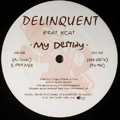Delinquent : My Destiny (12")