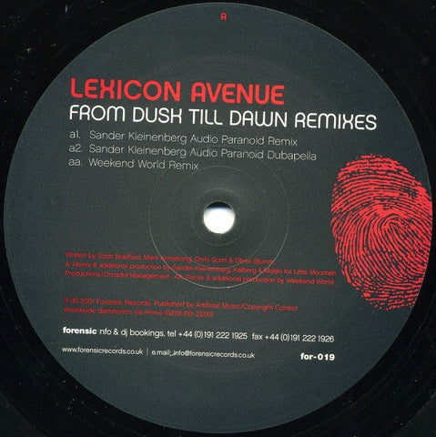 Lexicon Avenue : From Dusk Till Dawn (Remixes) (12")