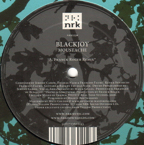 Blackjoy ‎– Moustache 12" NRK Sound Division ‎– NRK123