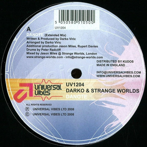 Darko & Strange Worlds - Danote 12" UV1204 Universal Vibes