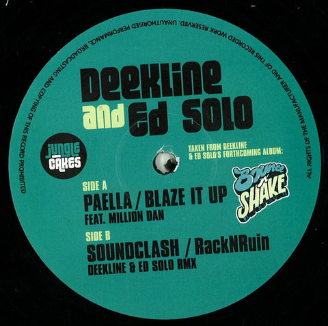 Deekline And Ed Solo - Paella / Blaze It Up - JC010 Jungle Cakes