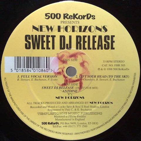 New Horizons : Sweet DJ Release (12")