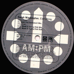 Sarah Washington - Everything 12" AM:PM 581 887-1