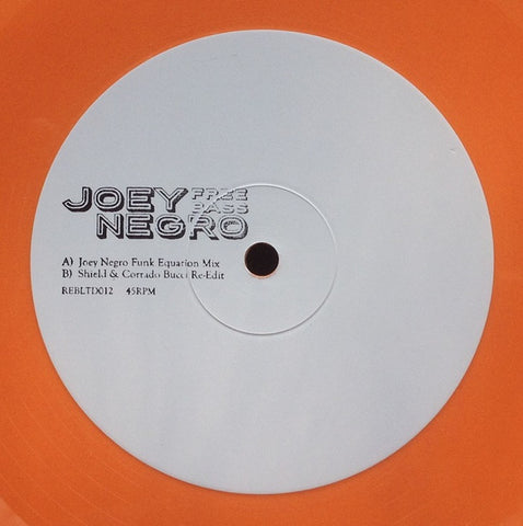 Joey Negro ‎– Free Bass - Rebirth ‎– REBLTD012 (Limited Orange Vinyl)
