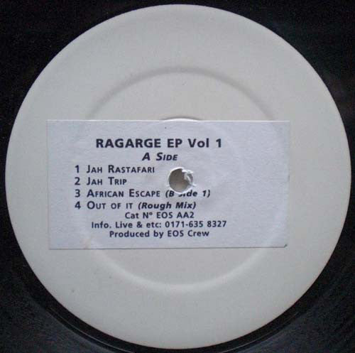 EOS Crew ‎– Ragarge EP Vol 1 12" PROMO Element Of Sound Records ‎– EOS AA2