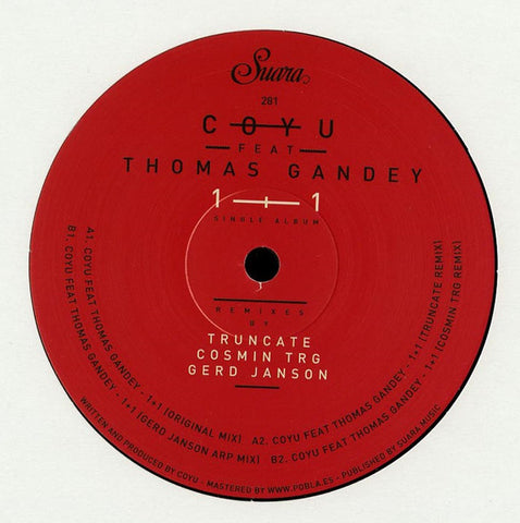 Coyu, Thomas Gandey ‎– 1+1 EP 12" Suara ‎– SUARA281