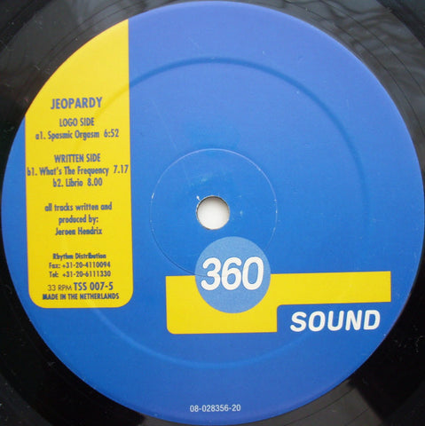Jeopardy - Spasmic Orgasm - 360 Sound ‎– TSS 007-5