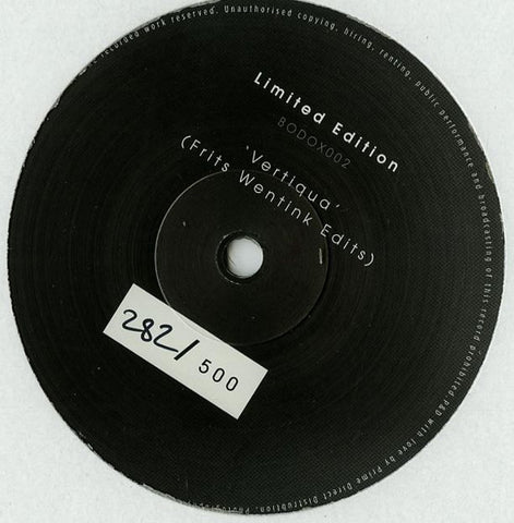 Vertiqua ‎– Vertiqua (Frits Wentink Edits) - Bobby Donny ‎– BODOX002