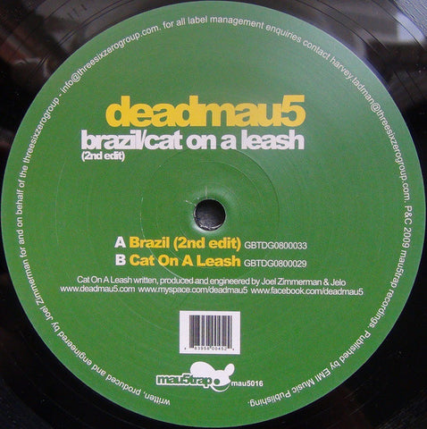 Deadmau5 ‎– Brazil (2nd Edit) / Cat On A Leash - Mau5trap Recordings ‎– mau5016