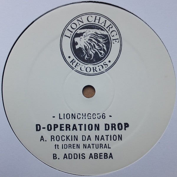 D-Operation Drop - Rockin Da Nation 12" White Label Lion Charge Records LIONCHG006