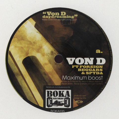 Von D ‎– Daydreaming 12" Boka Records ‎– BOKA035