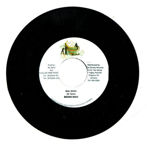 Beenie Man - Wine Gal (Triple X Riddim) 7" Pleasure Time Records
