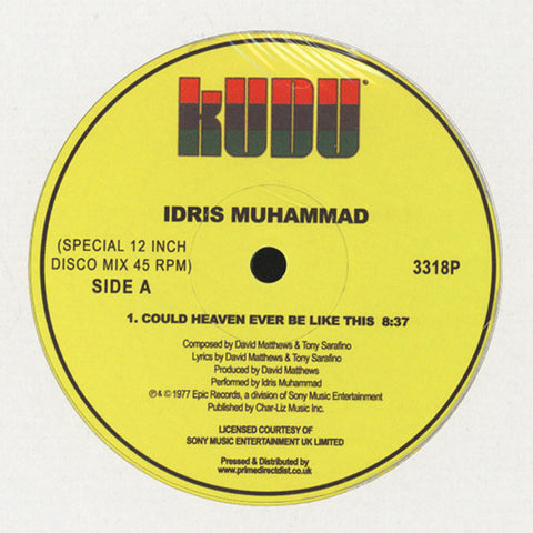 Idris Muhammad ‎– Could Heaven Ever Be Like This - Kudu ‎– 3318P