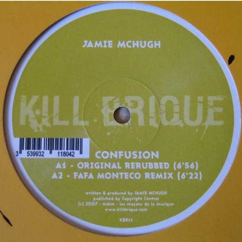 Jamie McHugh Confusion 12" Kill Brique KBR11