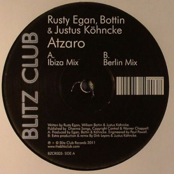 Egan, Bottin & Kohncke - Atzaro 12" Blitz Club Records BZCR003