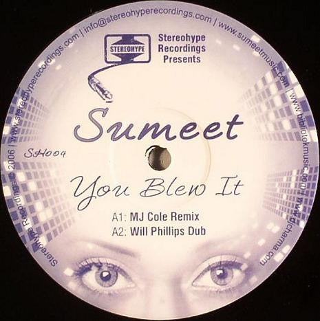 Sumeet - You Blew It 12" Stereohype Recordings SH004