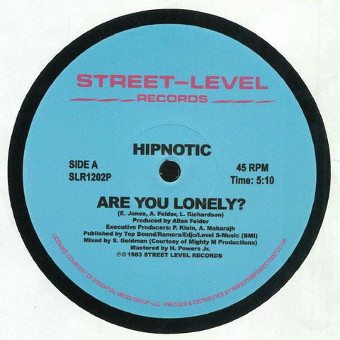 Hipnotic - Are You Lonely - Street-Level Records ‎– SLR1202P