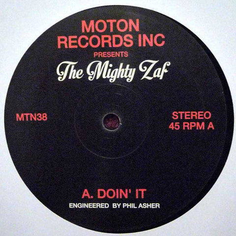 The Mighty Zaf - Doin' It Moton Records Inc ‎– MTN38 MTN 038