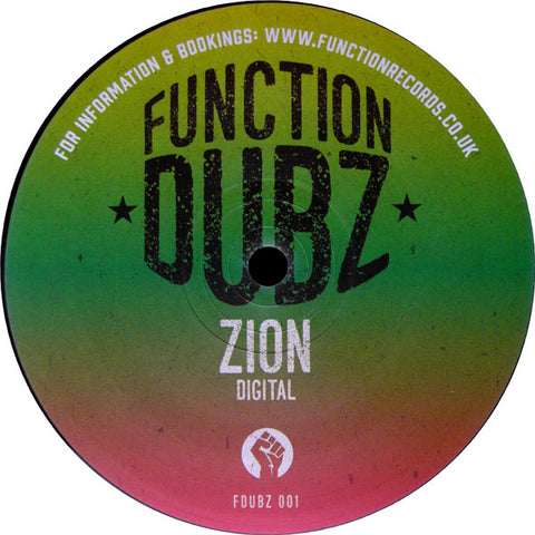 Digital ‎– Zion / Bad Bwoy Talk 10" Function Dubz ‎– FDUBZ001