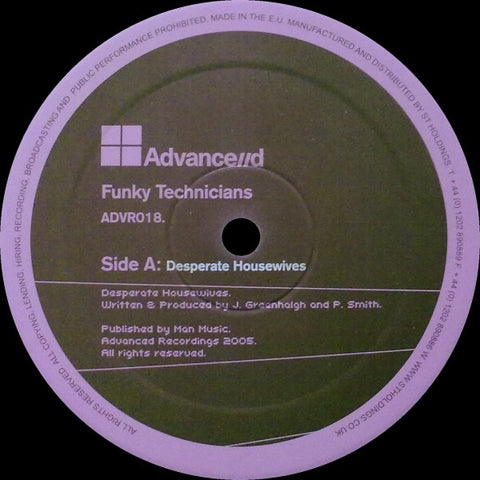 Funky Technicians - Desperate Housewives / Back Draft 12" Advance//d Recordings ADVR018