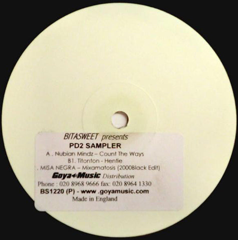 Various ‎– PD2 Sampler 12" PROMO Bitasweet ‎– BS1220