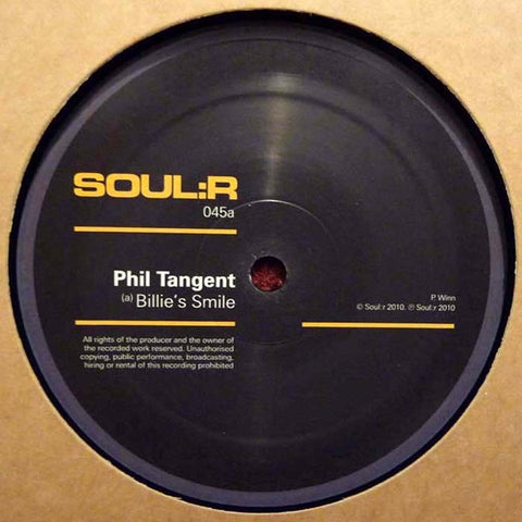 Phil Tangent ‎– Billie's Smile / Lunar - Soulr ‎– SOULR045