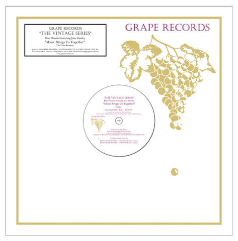 Blue Dreams - Music Brings Us Together 12" Grape Records VINTAGE 001