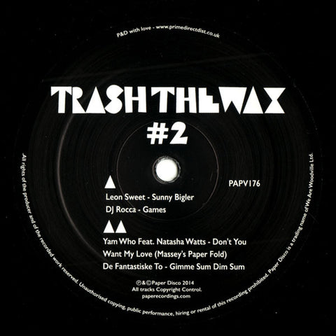 Various ‎– Trash The Wax Vol.2 12" Paper Recordings ‎– PAPV176