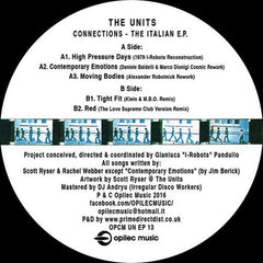 The Units - Connections - The Italian EP 12" Opilec Music ‎– OPCM UN EP 13