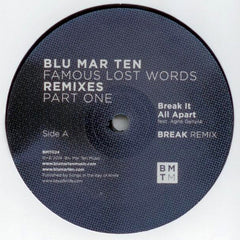 Blu Mar Ten ‎– Famous Lost Words Remixes (Part One) 12" Blu Mar Ten ‎– BMT024