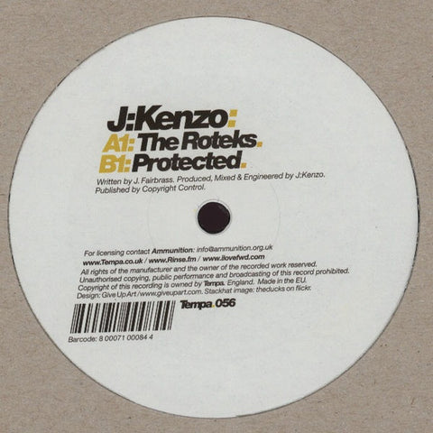 J:Kenzo - The Roteks / Protected 12" Tempa Tempa. 056