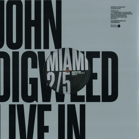 John Digweed ‎– Live In Miami 2/5 - Bedrock Records ‎– BEDMIAVIN2