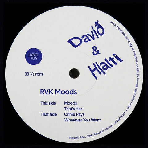 Davio & Hjalti - RVK Moods - Lagaffe Tales ‎– LAGAFFE001