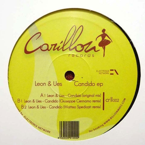 Leon & Ues - Candido EP 12" Carillon Records crll002