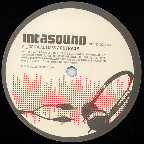 Outrage - Critical Mass / Back Track 12" Intasound INTA004