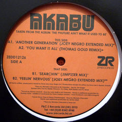 Akabu ‎– Another Generation - Z Records ‎– ZEDD 12126