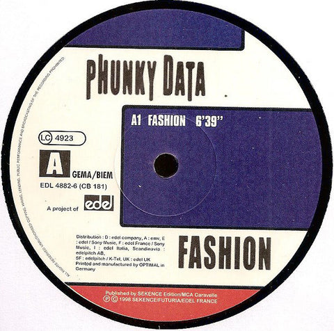 Phunky Data - Fashion - Edel EDL48826