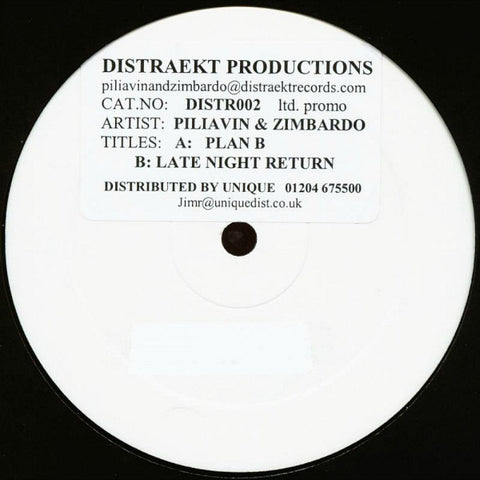 Piliavin & Zimbardo - Plan B 12" Distraekt Records DISTR002