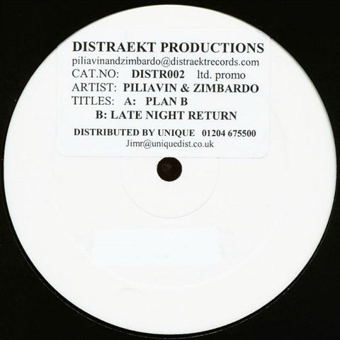 Piliavin & Zimbardo - Plan B 12" Distraekt Records DISTR002