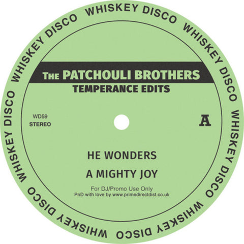 The Patchouli Brothers ‎– Temperance Edits - Whiskey Disco ‎– WD59
