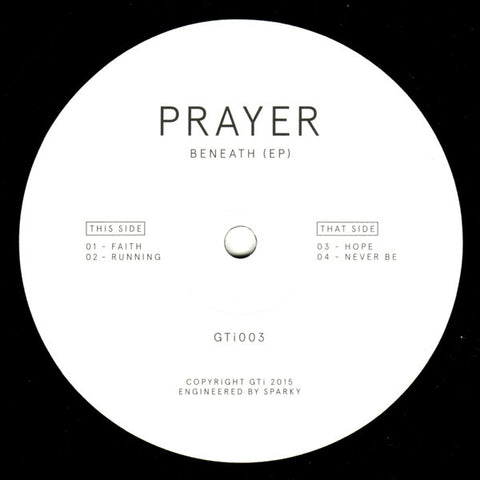 Prayer - Beneath (EP) 12" Grade10 ‎– GTi003