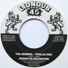 Jahdan Blakkamoore / Ticklah Vs. Victor Rice ‎– The General (Ticklah Remix) / Elimination Game 7" Liondub45 ‎– LNDB45-001