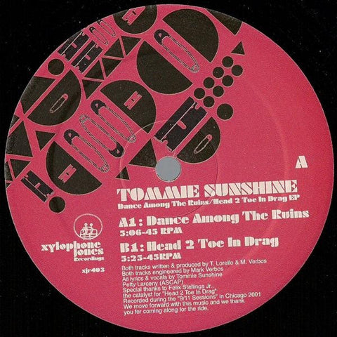 Tommie Sunshine - Dance Among The Ruins 10" Xylophone Jones Recordings xjr403