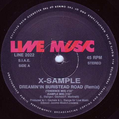 X-Sample - Dreamin' In Buristead Road (Remix) 12" Line Music LINE 2022