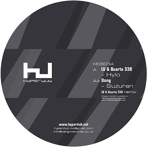 LV & Quarta 330 / Dong - Hylo / Suzuran (LV & Quarta 330 Remix) 12" Hyperdub HDB034