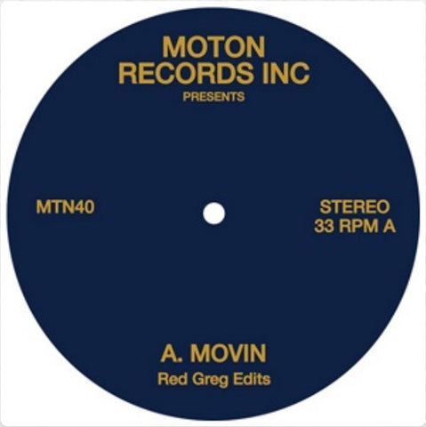 Red Greg - Movin - Moton Records Inc ‎– MTN40