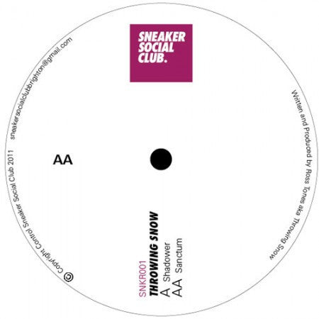 Throwing Snow ‎– Shadower / Sanctum 12" Sneaker Social Club ‎– SNKR001