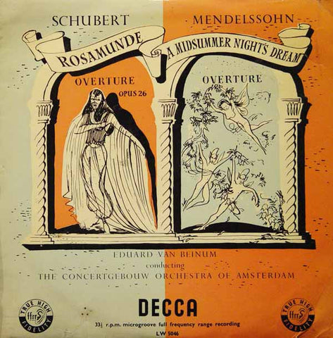 Schubert, Mendelssohn - Rosamunde / A Midsummer Night's Dream 10" LW5046 Decca