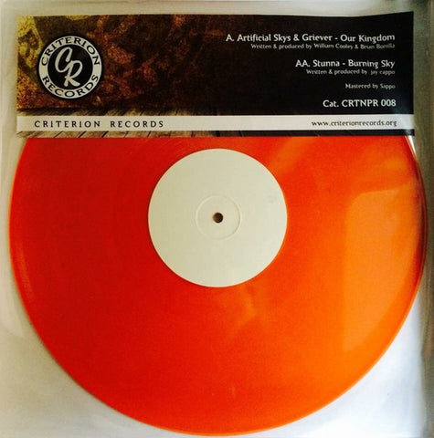 Artificial Skys & Griever / Stunna - Our Kingdom / Burning Sky 12" Orange Criterion Records CRTNPR 008